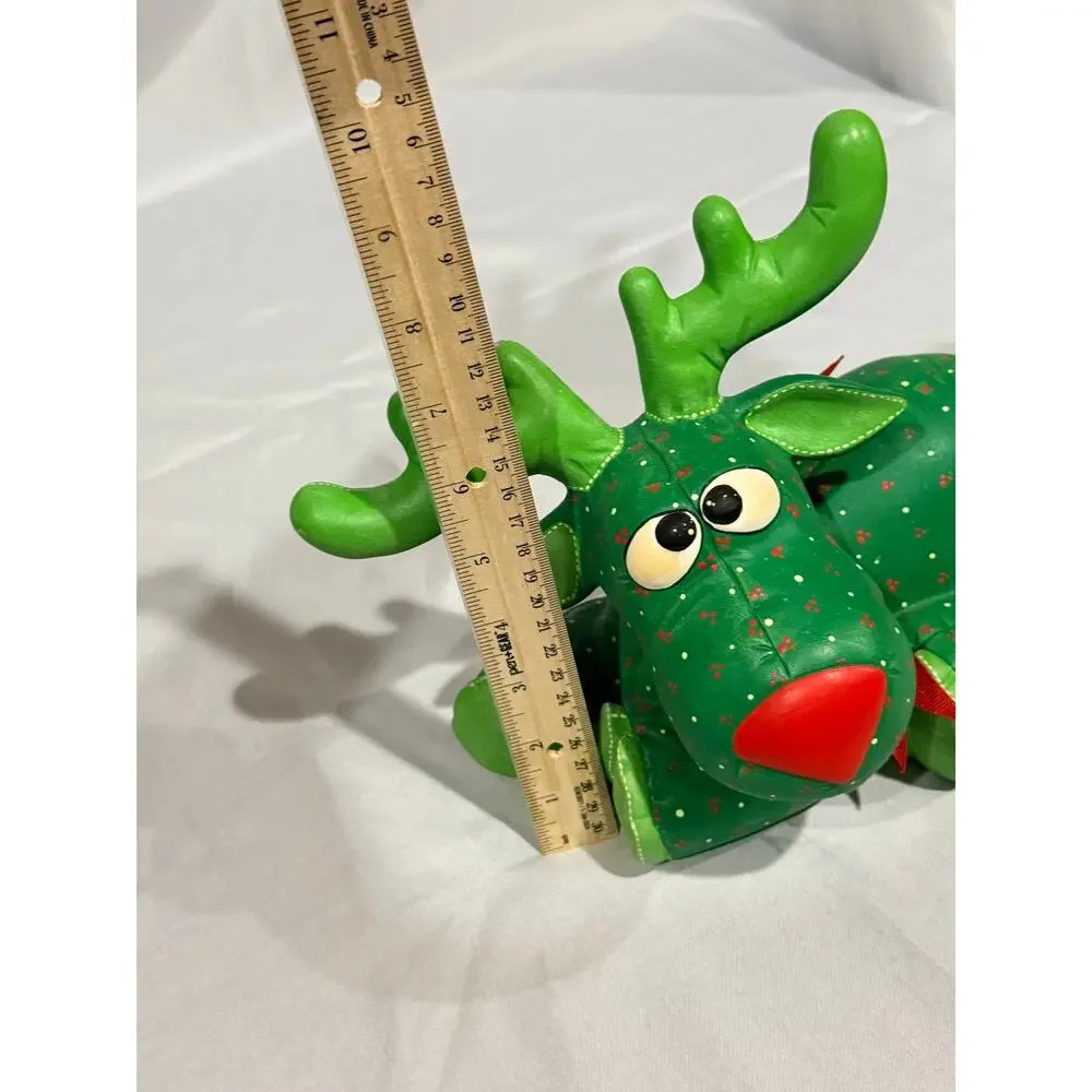 Vintage Kimble Hand Painted Christmas Reindeer Folk Art Holiday Decor